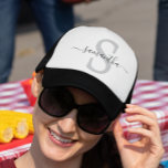 Casquette Initiales de monogramme Calligraphie Minimaliste<br><div class="desc">Cette conception peut être personnalisée dans la zone prévue en changeant la photo et / ou le texte. Ou elle peut être personnalisée en cliquant sur Personnaliser ce modèle, puis en choisissant l'option cliquer pour personnaliser davantage et supprimer ou changer la couleur de l'arrière-plan, ajouter du texte, changer la couleur...</div>