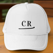 Casquette Initiales monogrammes personnalisées Nom Minimalis