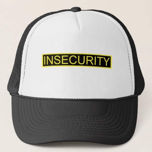 Casquette Insécurité drôle de garde jaune (Devant)