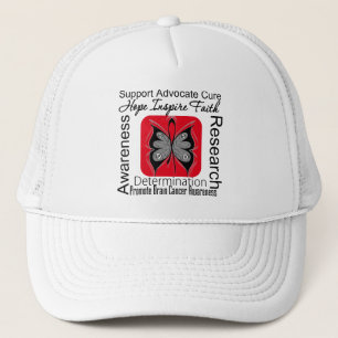 Casquette Inspirations de papillon de cancer du cerveau