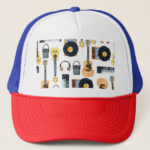 Casquette Instruments de musique : aquarelle transparente