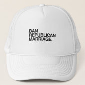 CASQUETTE INTERDIRE LE MARIAGE RÉPUBLICAIN (Devant)