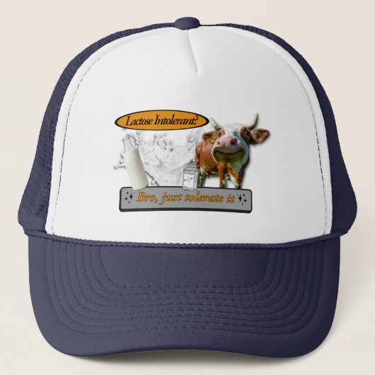 Casquette Intolérant au lactose ? Supportez-le (Devant)