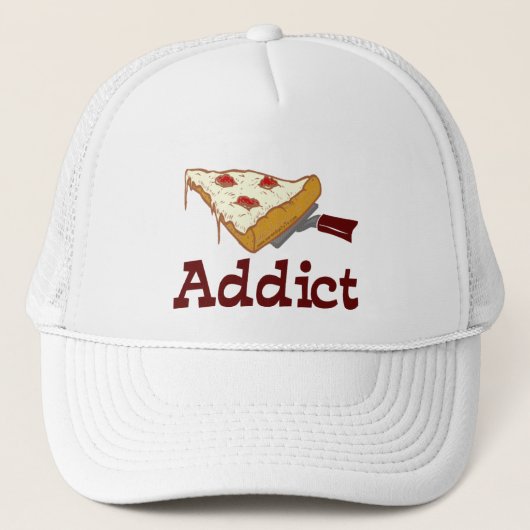 Casquette Intoxiqué de pizza (Devant)
