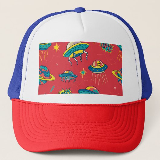 Casquette Inventaires d'espace UFO rétro (Devant)