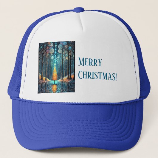 Casquette Iridescente Holiday Dream 🎄 brillant sapin de Noë (Devant)