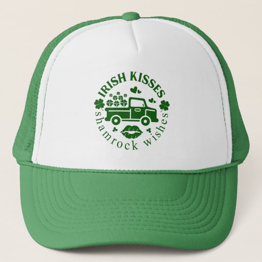 Casquette Irlandais baisers Camion avec trèfle Saint-Patrick (Devant)