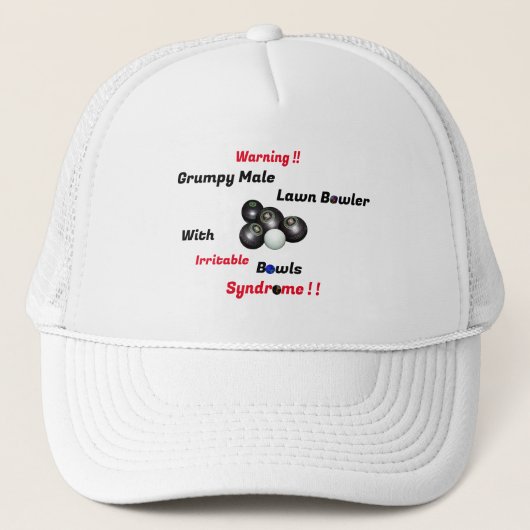 Casquette Irritable Grumpy Homme Pelouse Bowler, Funky Casqu (Devant)