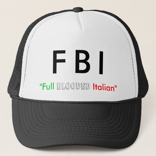 Casquette italien de "FBI" (Devant)