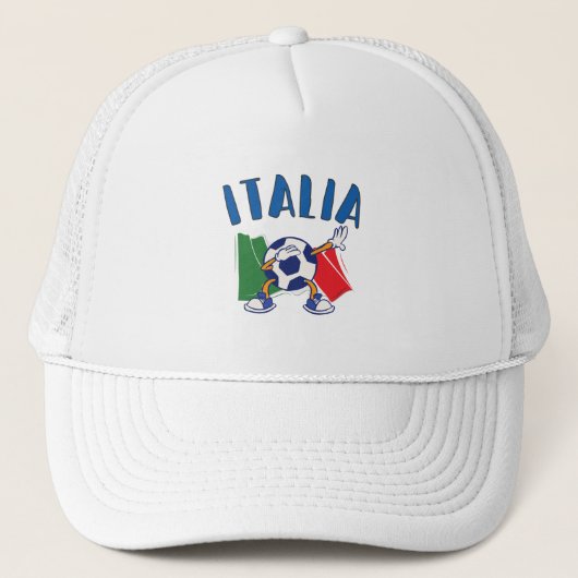Casquette Italy Dabbing Soccer Ball Flag (Devant)