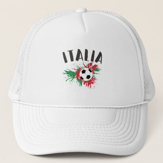 Casquette Italy Soccer Ball Grunge Flag (Devant)