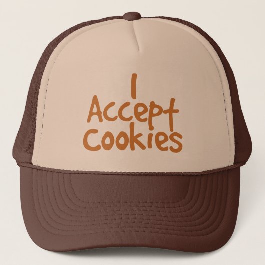 Casquette J'Accepte Cookies Trucker Chapeau (Devant)