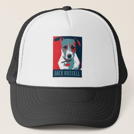 Casquette Jack Russel Terrier Parodie de l'espoir politique (Devant)