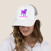 Casquette Jack Russell Terrier Chien mignon rose&bleu Silhou (En situation)