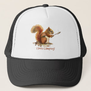 Casquette J'adore Camping amusant Citation écureuil
