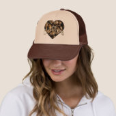 Casquette J'adore le coeur du café (En situation)