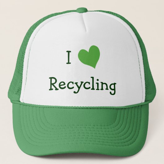 Casquette J'adore le recyclage (Devant)
