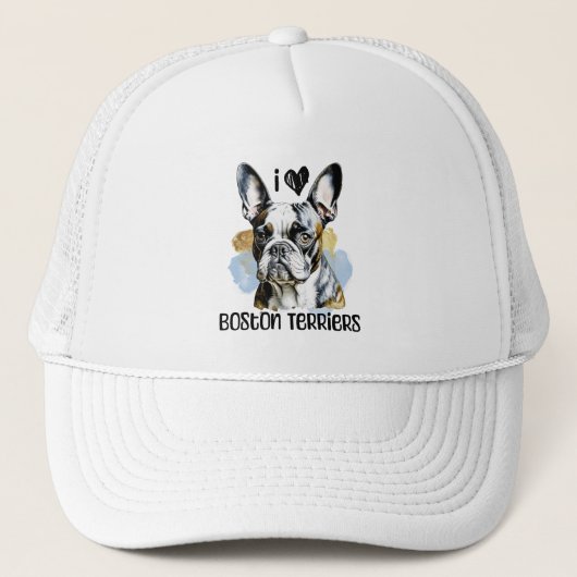 Casquette J'adore les Boston Terriers (Devant)