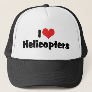 Casquette J'adore les hélicoptères Heart