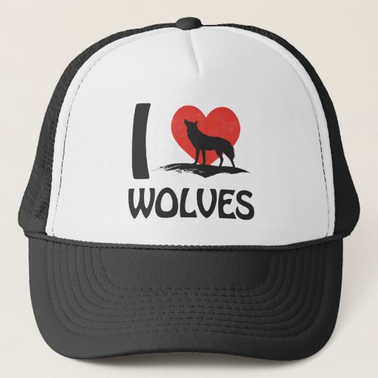 Casquette J'adore les loups (Devant)
