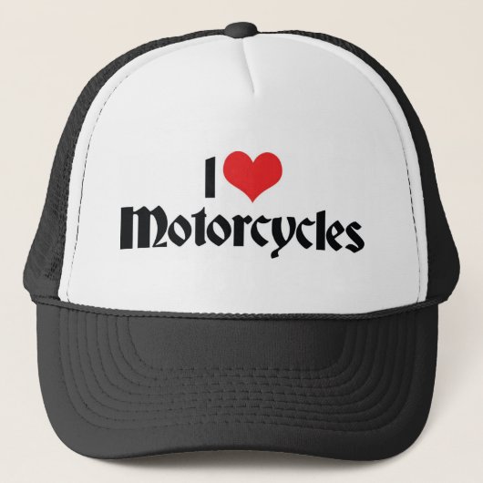 Casquette J'adore les motos cardiaques (Devant)