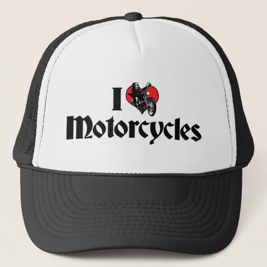 Casquette J'adore les motos cardiaques (Devant)
