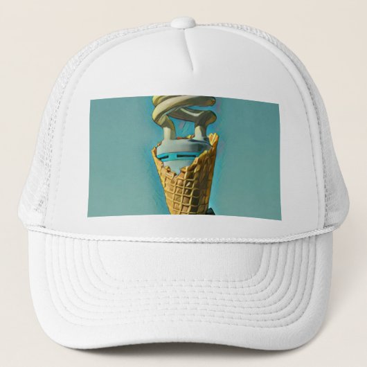 Casquette J'adore les oeuvres d'art sur la crème glacée (Devant)