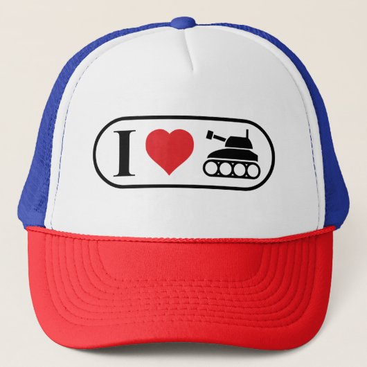 Casquette J'adore les tanks (Devant)