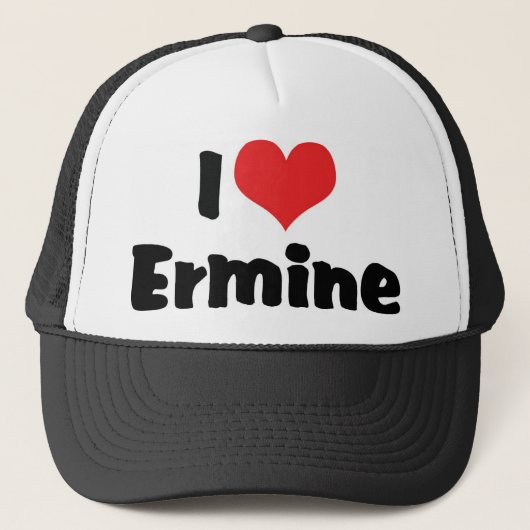 Casquette J'adore l'hermine à cœur (Devant)