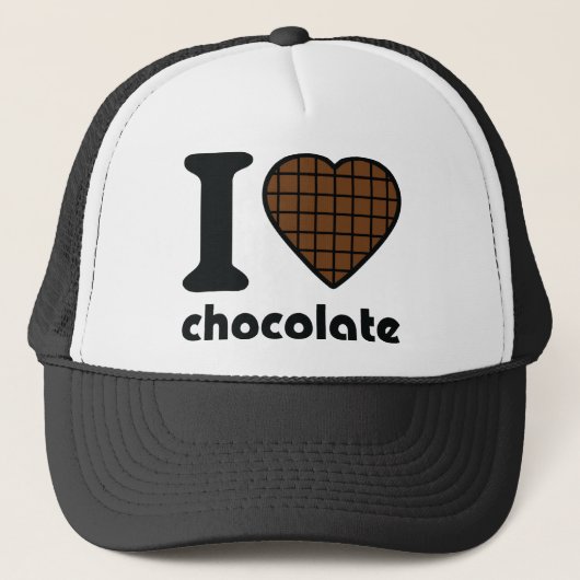 Casquette J'adore l'icône chocolat (Devant)