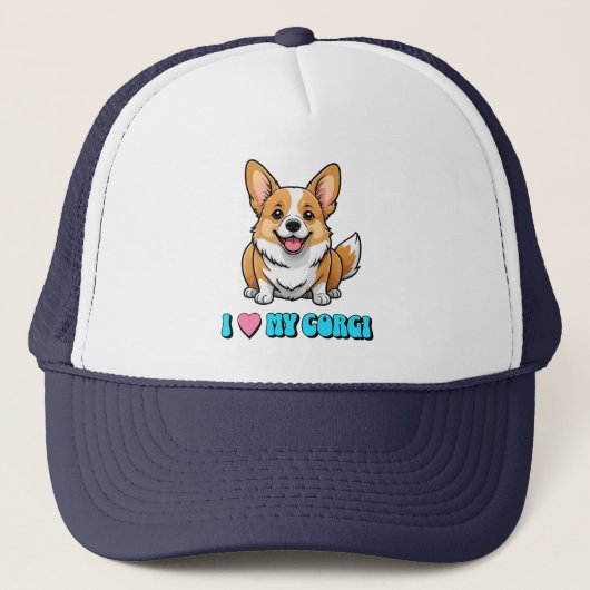 Casquette J'adore mon Corgi (Devant)
