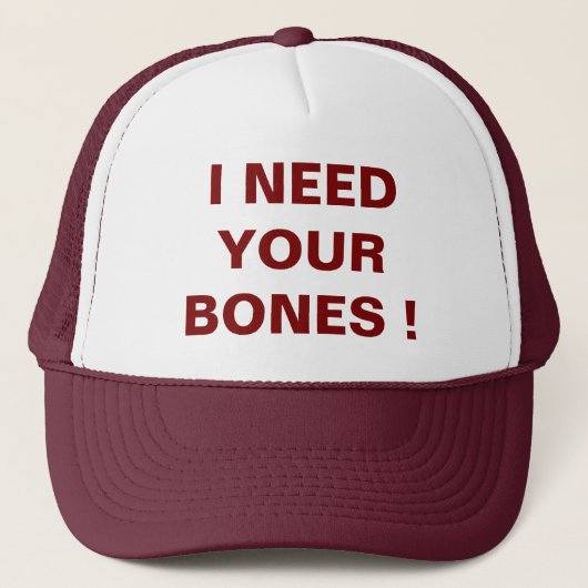 Casquette J'AI BESOIN DE TON BONES Trucker Hat (Devant)