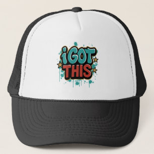 Casquette J'AI ÇA Typographie Motivationnelle de Style Graff