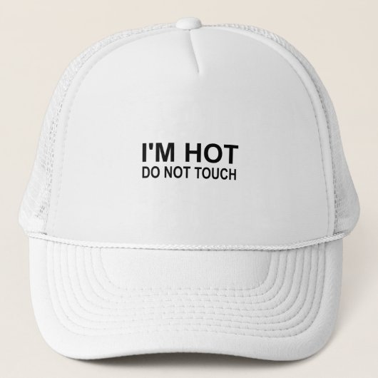 Casquette J'ai chaud Ne pas toucher (Devant)