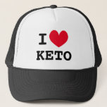 Casquette J'ai coeur keto camionneur chapeau pour les fans d<br><div class="desc">J'aime chapeau de camionneur de keto pour les fans de régime cétogénique. Modèle personnalisé pour les adeptes du régime cétogène. idée cadeau cool pour amis,  famille,  chef,  cuisinier etc. Personnalisez ce casquette avec votre propre texte favori. Le coeur rouge peut être n'importe quelle couleur.</div>