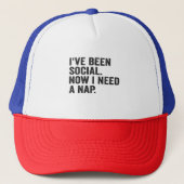 Casquette J'ai été social maintenant j'ai besoin d'un Autism (Devant)