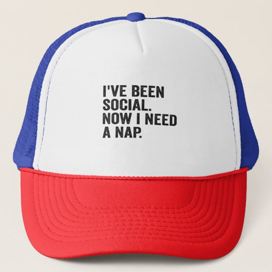 Casquette J'ai été social maintenant j'ai besoin d'un Autism (Devant)