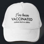 Casquette J'ai été vacciné Covid Shot texte personnalisé<br><div class="desc">Faites savoir à tout le monde que vous avez été vacciné. Ce casquette comprend vos trois lignes de texte personnalisé. Parfait pour les médecins,  le personnel médical ou tout individu.</div>