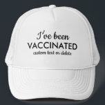 Casquette J'ai été vacciné Covid Shot texte personnalisé<br><div class="desc">Faites savoir à tout le monde que vous avez été vacciné. Ce casquette comprend vos trois lignes de texte personnalisé. Parfait pour les médecins,  le personnel médical ou tout individu.</div>