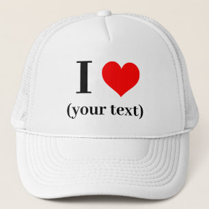 Casquette J'AI LE COEUR ! Chapeau de camion - Blanc - Person