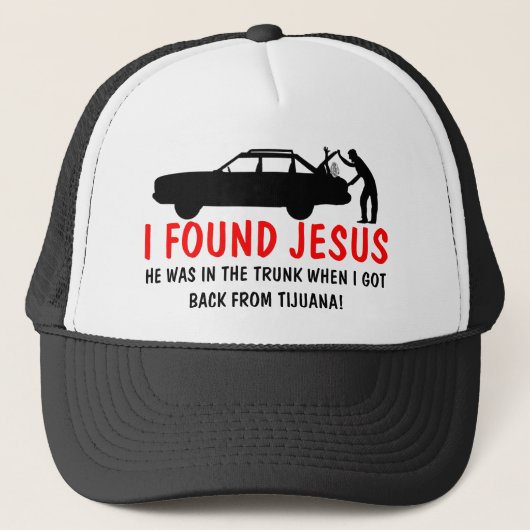 Casquette J'ai trouvé Jésus pour charrier (Devant)