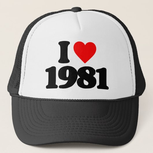 CASQUETTE J'AIME 1981 (Devant)