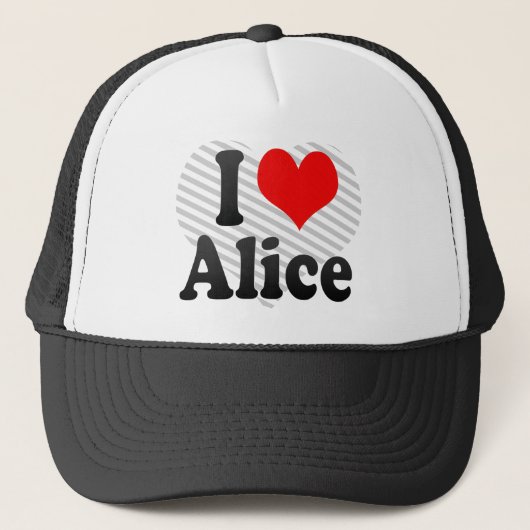 Casquette J'aime Alice (Devant)
