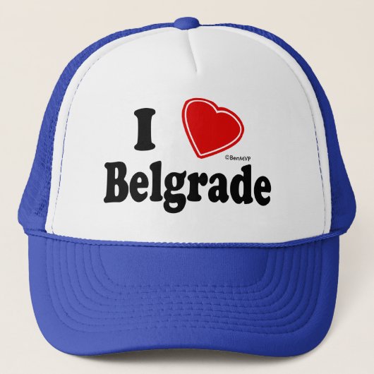 Casquette J'aime Belgrade (Devant)