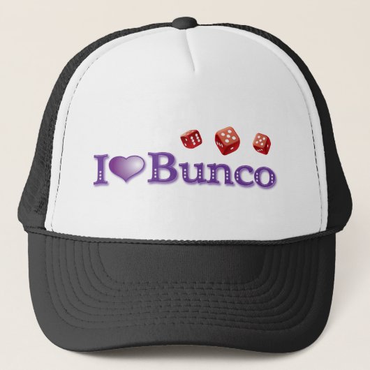 Casquette J'aime Bunco avec les matrices rouges (Devant)