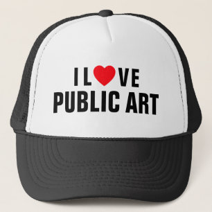 Casquette J'aime chapeau de camion de l'art public™