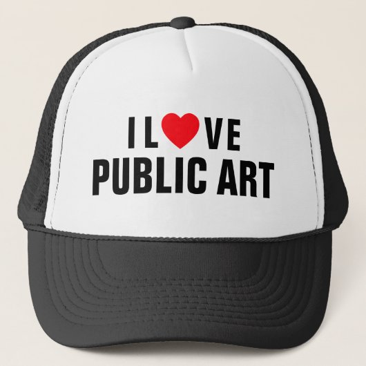 Casquette J'aime chapeau de camion de l'art public™ (Devant)