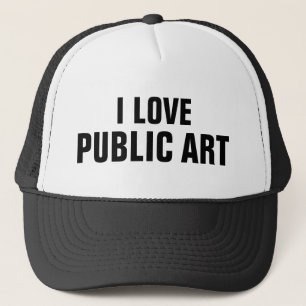 Casquette J'aime chapeau de camion de l'art public™