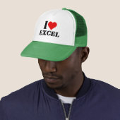 Casquette J'aime coeur Excel Drôle feuille de calcul Lover T (En situation)