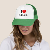 Casquette J'aime coeur Excel Drôle feuille de calcul Lover T (En situation)